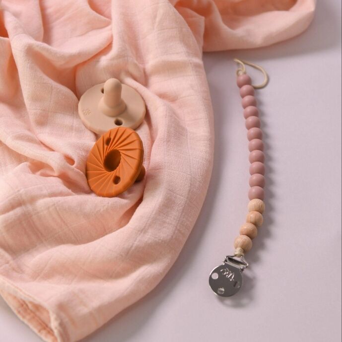 Pacifier Clip Plain Colour - Girls