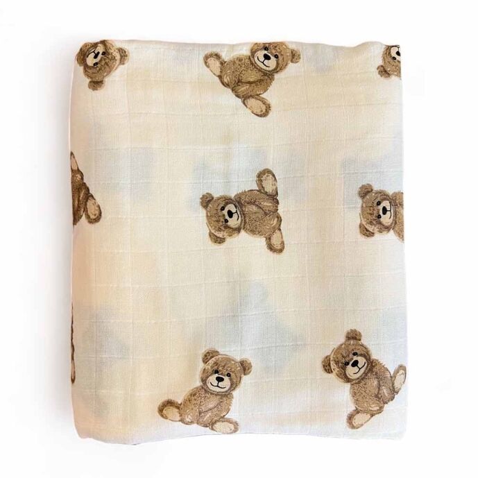 Bamboo Cotton Swaddle - Teddy