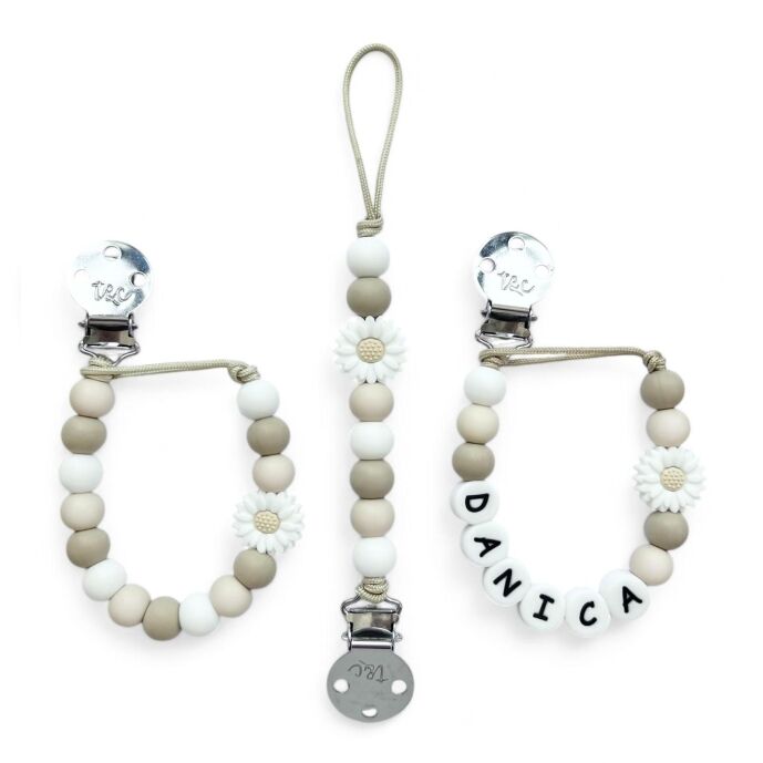 Muncher® Pacifier Clip 047c - Daisy