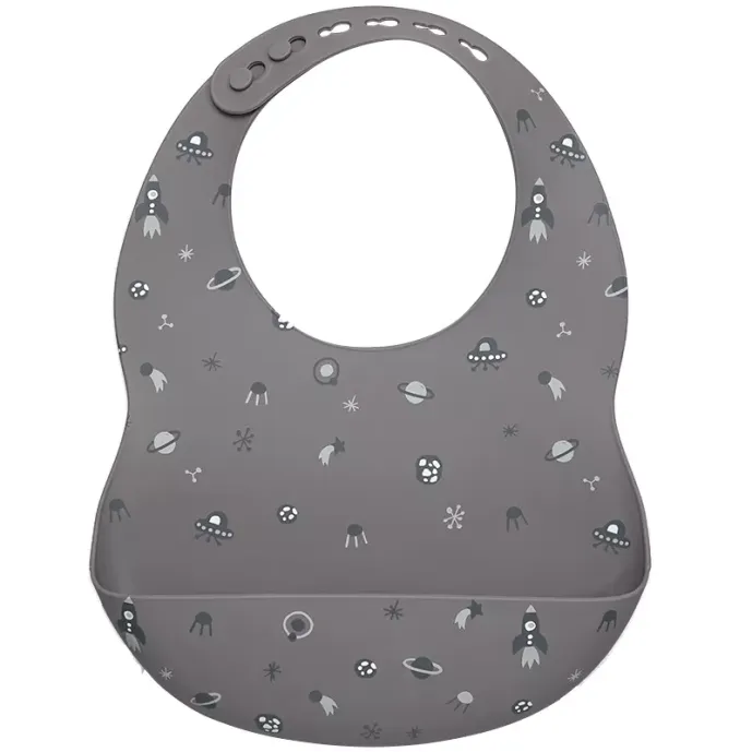 CLEARANCE SALE Silicone Pocket Bib Space